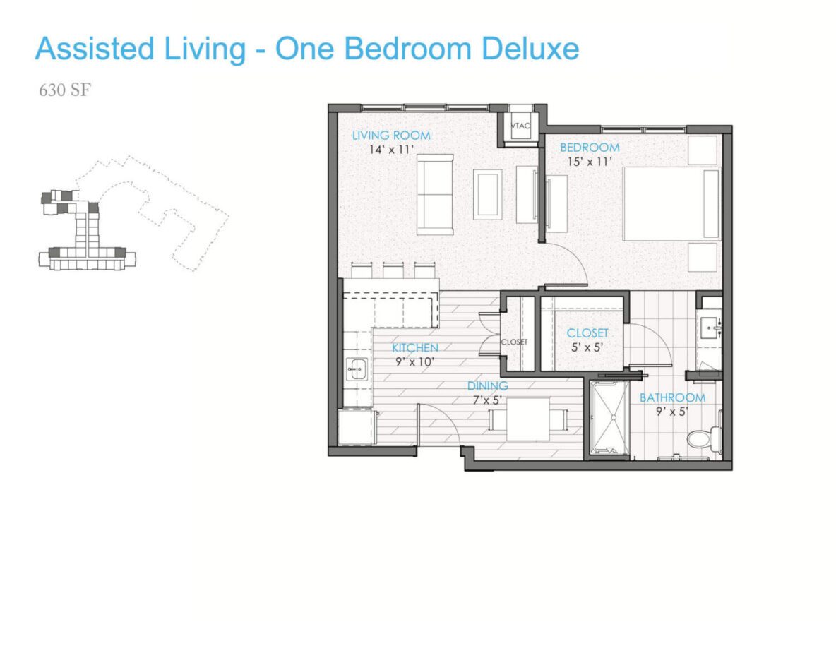 Assisted Living One Bedroom Deluxe