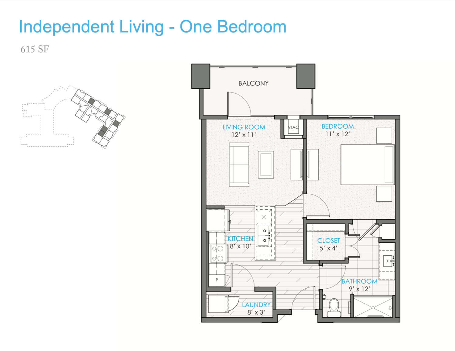 Independent Living One Bedroom