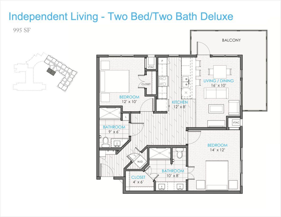 Independent Living Two Bed Two Bath Deluxe 1184x916